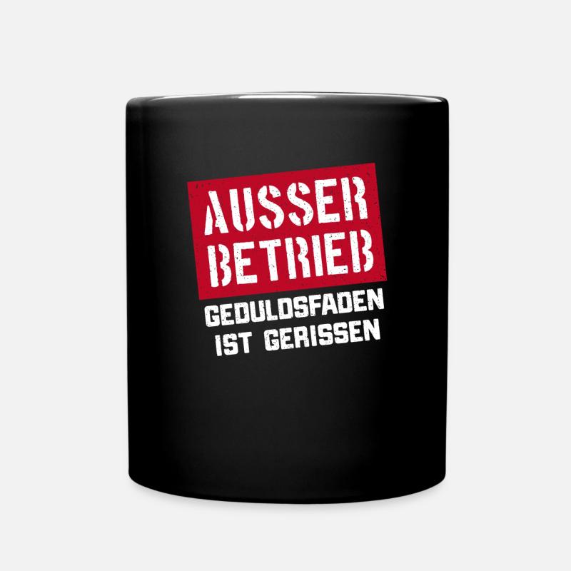 Lustige Sprüche lustiger Spruch Ausser Betrieb - Tasse einfarbig - Schwarz