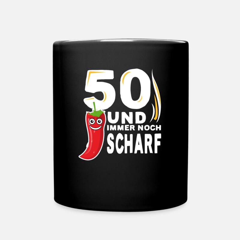 50. Geburtstag Geschenk zum 50. Geburtstag - Tasse einfarbig - Schwarz