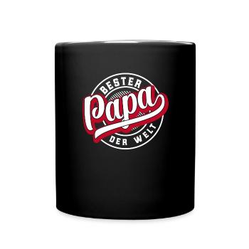 Bester Papa der Welt - Tasse einfarbig - Schwarz - Vorne