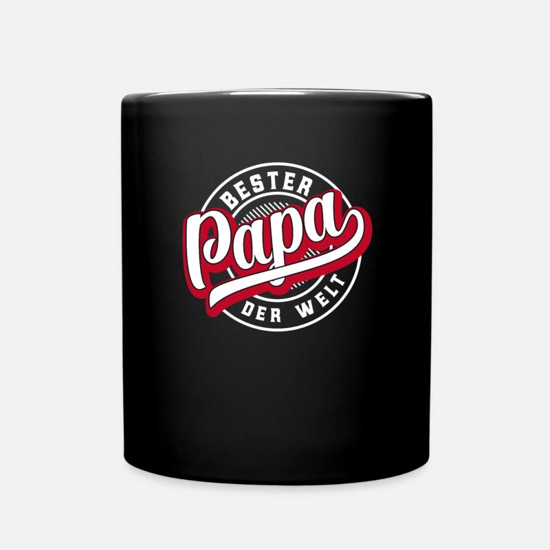 Bester Papa der Welt - Tasse einfarbig - Schwarz