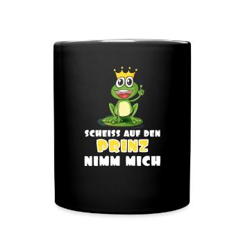 Lustiger Spruch lustige Sprüche - Tasse einfarbig - Schwarz - Vorne