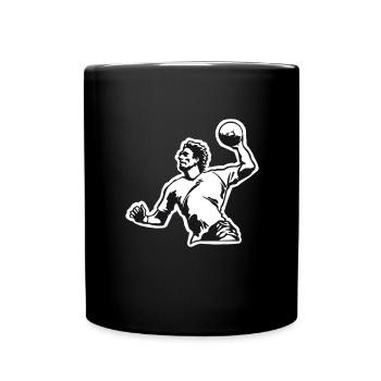 Handball Handballer Handballspieler - Tasse einfarbig - Schwarz - Vorne