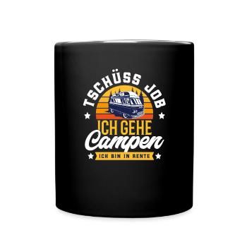 Rente Camping Rentner & Camper - Tasse einfarbig - Schwarz - Vorne