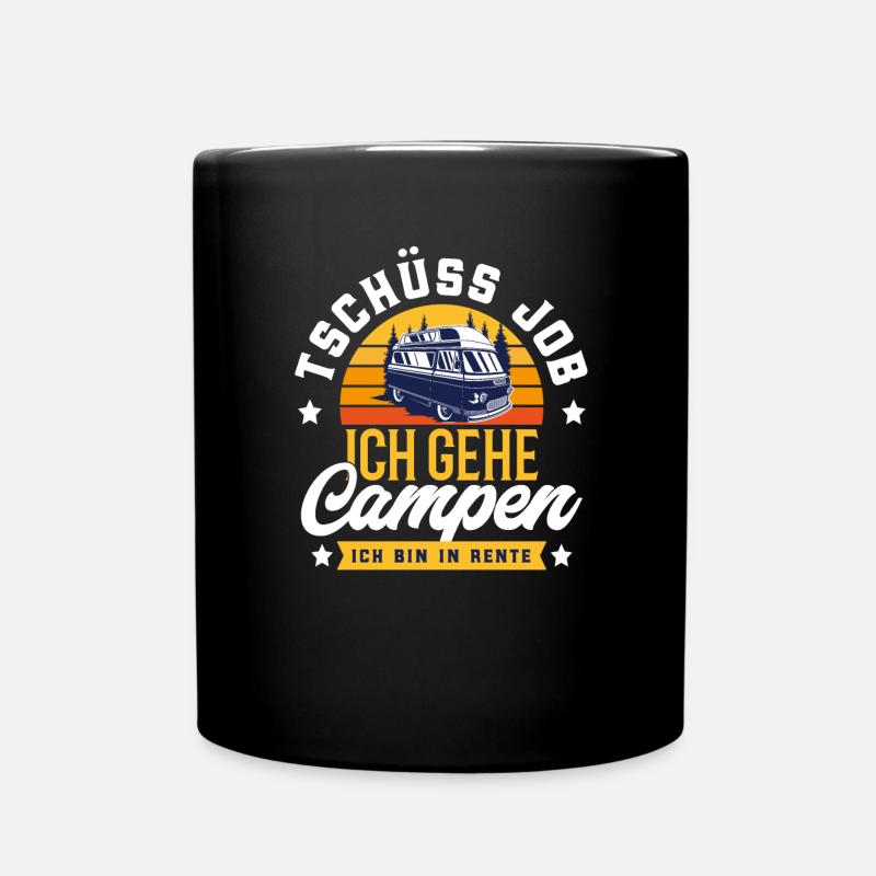 Rente Camping Rentner & Camper - Tasse einfarbig - Schwarz