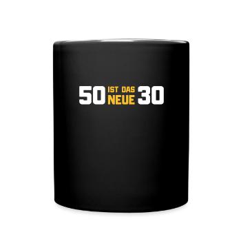 50th birthday gift saying 50th birthday - Full Colour Mug - black - Front