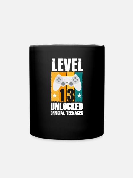 13e anniversaire - Enfärgad mugg - svart