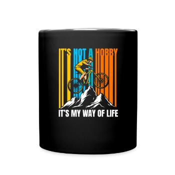 Mountainbiker Mountainbiking - Tasse einfarbig - Schwarz - Vorne