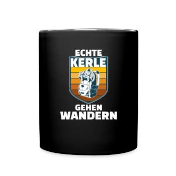 Wandern Wanderer - Tasse einfarbig - Schwarz - Vorne