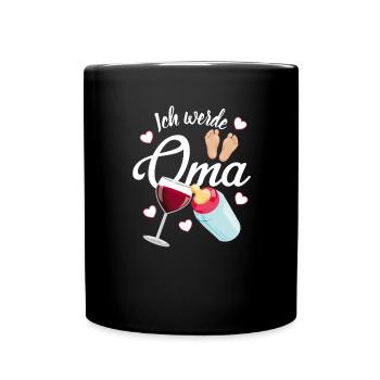 Werdende Oma Großmutter - Tasse einfarbig - Schwarz - Vorne