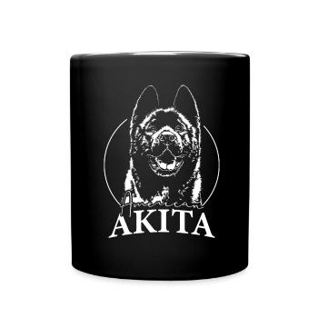 AMERICAN AKITA chien Wilsigns portrait de chiens - Mug uni - noir - Devant