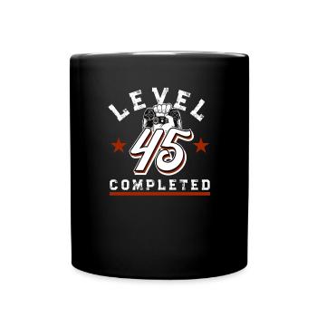 Gift for 45th Birthday Saying 45th Birthday - Full Colour Mug - black - Front