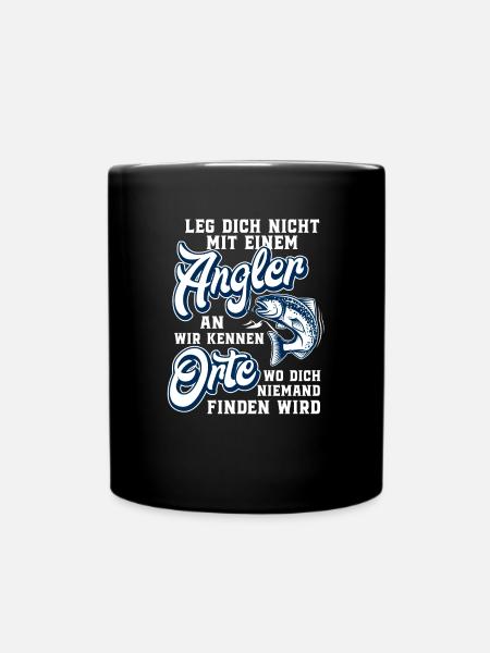 Angler Spruch - Tasse einfarbig - Schwarz