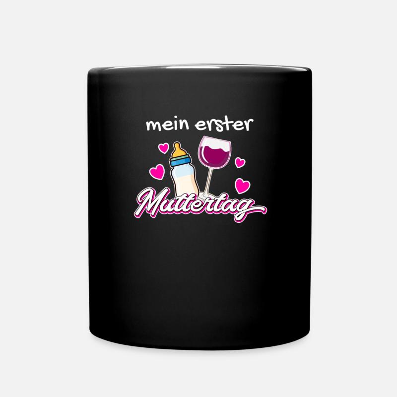 Mein Erster Muttertag - Tasse einfarbig - Schwarz