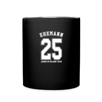 Geschenkideen Silberhochzeit - Tasse einfarbig - Schwarz - Vorne