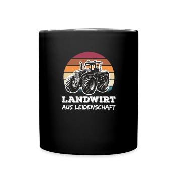 Landwirt aus Leidenschaft - Tasse einfarbig - Schwarz - Vorne