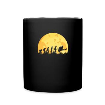 Evolution Gitarre Gitarrenspieler Gitarrist - Tasse einfarbig - Schwarz - Vorne