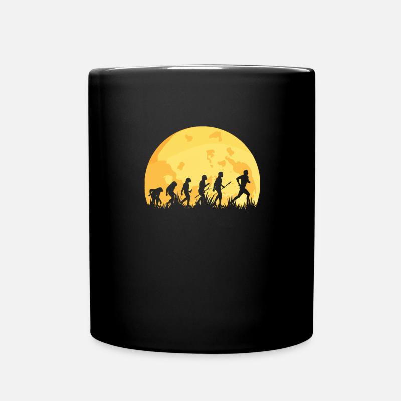 Evolution Laufen Läufer Marathon Joggen Jogger - Tasse einfarbig - Schwarz