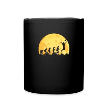 Evolution Volleyball Volleyballerin - Tasse einfarbig - Schwarz - Vorne