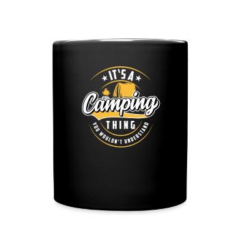 Camping Camper Spruch - Mug uni - noir - Devant