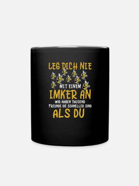 Bienen Imker Imkerin, Bienenzüchter - Tasse einfarbig - Schwarz