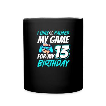 13. Geburtstag Gamer Gaming - Tasse einfarbig - Schwarz - Vorne
