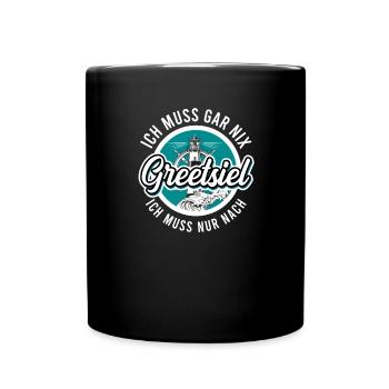 Greetsiel - Tasse einfarbig - Schwarz - Vorne