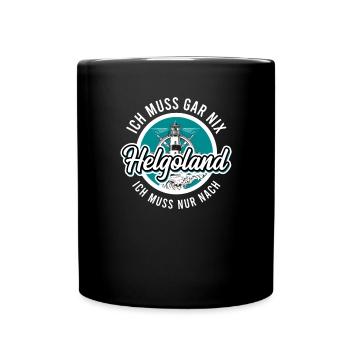 Helgoland - Tasse einfarbig - Schwarz - Vorne