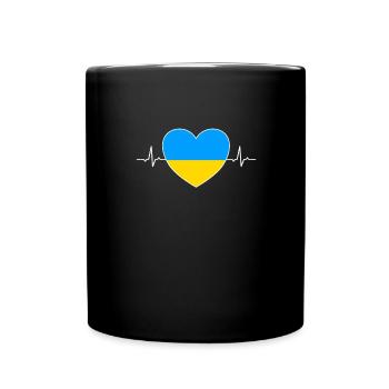 heartbeat ukraine - Full Colour Mug - black - Front