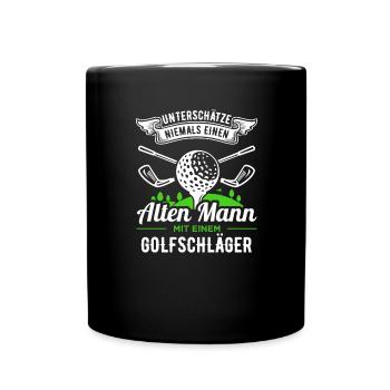 Golf Golfer - Tasse einfarbig - Schwarz - Vorne