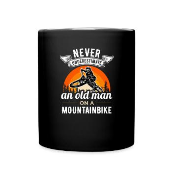 Mountain biking Mountain biking Mountain bikers - Full Colour Mug - black - Front
