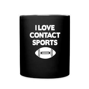 I love Contact Sports Football - Full Colour Mug - black - Front