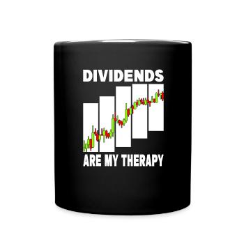 Dividends are my Therapy - Full Colour Mug - black - Front