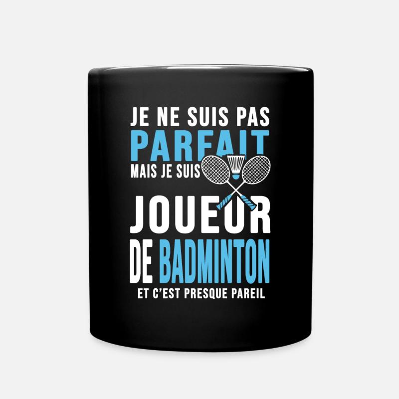 joueur de badminton cadeau humour badminton - Mug uni - noir