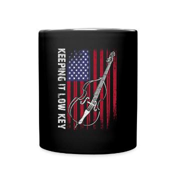 More bass - no treble - double bass - Full Colour Mug - black - Front
