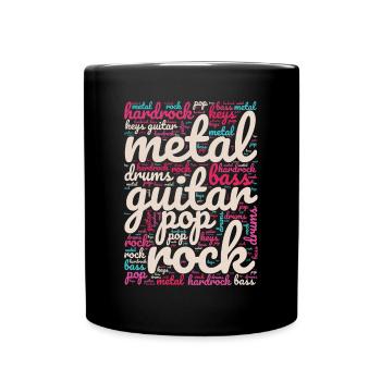 Design de musicien cool - Mug uni - noir - Devant