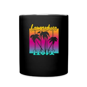 Lampedusa Italy - Tasse einfarbig - Schwarz - Vorne