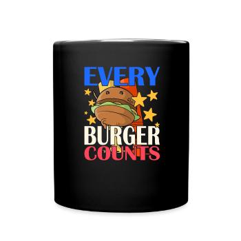 Every Burger Counts - Full Colour Mug - black - Front