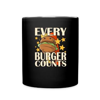Every Burger Counts - Full Colour Mug - black - Front