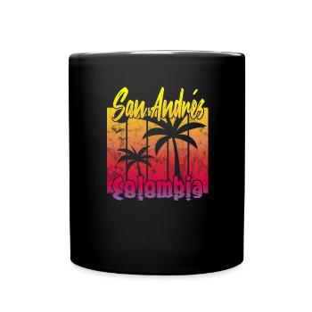 San Andrés Colombia - Tasse einfarbig - Schwarz - Vorne