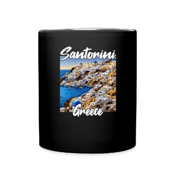 Santorin - Mug uni - noir - Devant
