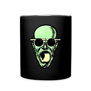 Illustration comique cool d’un zombie - Mug uni - noir - Devant