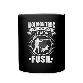 Moi mon truc version chasse humour chasseur chasse - Mug uni - noir - Devant