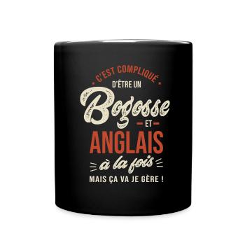 Anglais Bogosse Cadeau Humour Anglais - Mug uni - noir - Devant