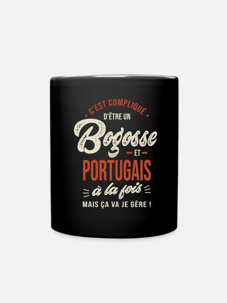 Portugais Bogosse Cadeau Humour Portugal - Mug uni - noir