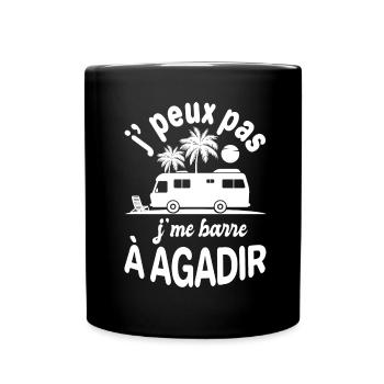 camping car agadir humour Retraite - Mug uni - noir - Devant
