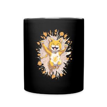 Happy Cat Anime Illustration - Full Colour Mug - black - Front
