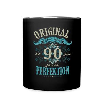 seit 90 Jahren lebende legende geschenk zum 90 - Tasse einfarbig - Schwarz - Vorne
