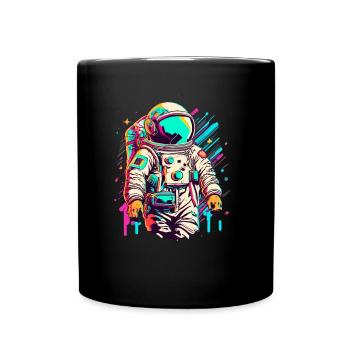 Astronaut Weltraum Raumfahrt - Tasse einfarbig - Schwarz - Vorne