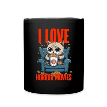 Horror Movie Addict - Cats Illustration - Mug uni - noir - Devant