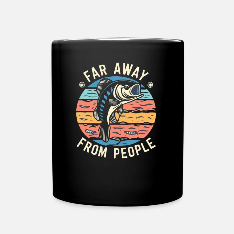 Angler - Tasse einfarbig - Schwarz
